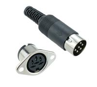 Switch Electronics Coppia Connettori DIN 6-Pin Presa + Spina Nero