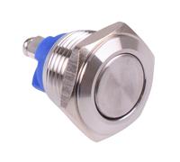 Switch Electronics Interruttore a Pulsante 16mm Metallo Mom. OFF-ON SPST Viti
