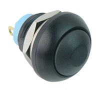 Switch Electronics Interruttore Push Button 12mm Nero IP67 SPST 2A Saldatura