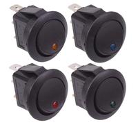 Switch Electronics Interruttore Rocker Circolare LED Illuminato 12V SPST Auto