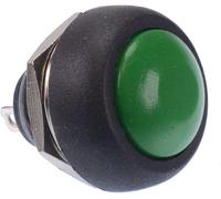 Switch Electronics Interruttore Tondo a Pulsante Momentaneo Verde Off(On) SPST