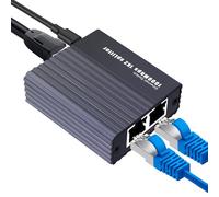 Switch Ethernet 2 Porte 1000Mbps, Splitter LAN RJ45 1 a 2 Gigabit Sdoppiatore Ethernet Con Cavo Type-C per Computer, Switch, Router,HUB,Set-top box, TV