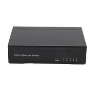 Switch Ethernet a 5 Porte, Plug Efficiente per Prestazioni Stabili e Riproduci 100-240 V 10 100 MBPS 5 Port Ethernet Switch Professional per la Rete Domestica (Spina Europea)