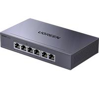 UGREEN PoE Switch Gigabit PoE 6 Porte con 4 Porte PoE+ con Protocolli IEEE 802.3AT/AF e PD, protezione 6KV, VLAN, Plug e Play, lunga Portata Fino a 250M, Fino a 30W per Ciascuna Porta