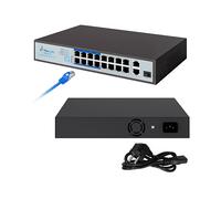 Extralink VIRTUS V3 | PoE Switch | 16x 100Mb/s PoE/PoE+, 2x Gigabit RJ45 + 1x SFP, 150W