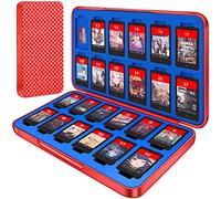 Switch Game Holder Case con 24 slot per cartucce e 24 micro SD Card Storage, sottile organizer portatile per giochi accessori regalo viaggiatore con chiusura magnetica, guscio protettivo rigido e