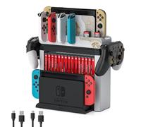 Switch Games Organizer Station con controller Charger, dock di ricarica per Nintendo Switch e joycon OLED, supporti per interruttori, staffe e supporti per giochi, The Legend of Zelda: Tears of the