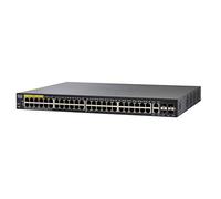 Switch gestito Cisco SF350-48MP con porte 48 10/100 più PoE di 740 W, 4 Gigabit Ethernet (GbE) combo SFP, protezione limitata a vita (SF350-48MP-K9-EU)