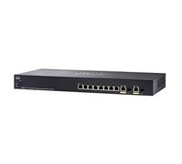 Switch gestito Cisco SG355-10P con 8 porte Gigabit Ethernet (GbE) più PoE di 62 W, protezione a vita limitata (SG355-10P-K9-EU)