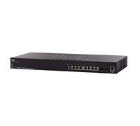 Switch gestito impilabile Cisco SX350X-08 con 8 porte 10 Gigabit Ethernet (GbE), 6 porte 10GBase-T più 2 x 10 G combinate SFP+, protezione limitata a vita (SX350X-08-K9-EU)