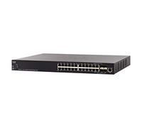 Switch gestito impilabile Cisco SX350X-24 con 24 porte 10 Gigabit Ethernet (GbE), 20 porte 10GBase-T più 4 x 10 G combinate SFP+, protezione limitata a vita (SX350X-24-K9-EU)