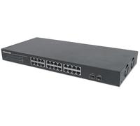 Intellinet 24-Port 2 SFP Ports, 24 x Mbps RJ45 Ports 2 x SFP, IEEE 802.3az (Energy Efficient ), 19 Rackmount, Metal Switch