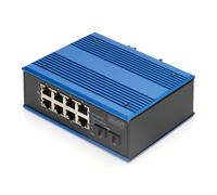 DIGITUS Industrial Switch 10 Ports Gigabit Ethernet - 8 Ports RJ45-2 SFP Ports -