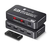 Techly Switch HDMI 367171 2.0b 3 in 1 out 4K HDR HDCP2.2 con telecomando Nero