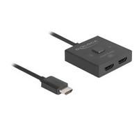 Delock HDMI Switch 2 auf 1 bidirektional 8K Switch di rete 5 Gbps Desktop 18901
