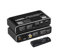 Switch HDMI 2x1 4K 120Hz Estrattore Audio EARC 2.0 In Fibra ARC Toslink 60Hz Compatibile Con Telecomando For TV PS4