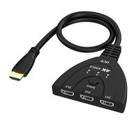 Switch HDMI 3 in 1 Out 4K a 60Hz, splitter HDMI 2.0 con cavo HDMI Pigtail, supporta HDR10+ 4K 30Hz 3D 1080P HDCP2.2 compatibile con Nintendo Switch PS5/4/3 Xbox, Roku TV, Fire Stick lettore Blu-Ray