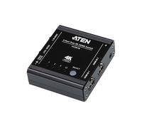 ATEN 3-Port True 4K HDMI Switch - HDMI - Metal - Black - 60 Hz - 5 m - 3840 x 2160-4096 x 2160