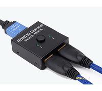 Switch HDMI 4K HDMI Splitter in alluminio bidirezionale HDMI Switcher Splitter 2 ingressi 1 uscita 2 x 1/1 x 2, supporto 4K 3D 1080P per monitor proiettore Xbox, DVD, PS4 Roku. HDTV Fire Stick Blu-Ray