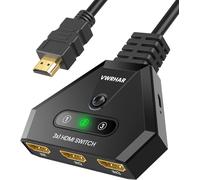 Switch HDMI 4K, Sdoppiatore HDMI Alluminio HDMI Splitter 3 in 1 Uscita Con Telec