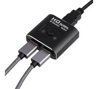 Switch HDMI 8K 60Hz, Splitter HDMI 4K 144Hz con 2 Ingressi e 1 Uscita o 1 Ingresso e 2 Uscite, Compatibile con PS5, PS4, Xbox, TV, Blu-ray, PC, Fire Stick, Chromecast, e Altri Dispositivi