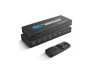 Switch HDMI INF con 7 ingressi e 1 uscita 4K a 60Hz, per lettore DVD, PS5, PS4 e Xbox.