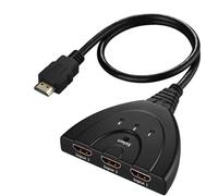 Switch HDMI, splitter HDMI a 3 porte con 1 uscita, adattatore ad alta risoluzione plug and play, trasmissione dati HD 1080P per Xbox 360, PS3, HDTV