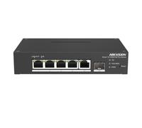 HIKVISION SWITCH 4 PORT FAST ETHERNET SMART HARSH POE SWITCH 4 10/100M POE PORTS, 1 GIGABIT RJ45, 1