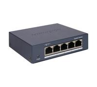 SWITCH HIKVISION 5 PORTE Gigabit RJ45, Desktop Steel Case Unmanaged Switch - DS-