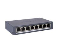 Hikvision switch 8 porte gigabit rj45 ports, desktop steel case unmanaged switch