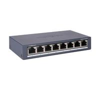 Hikvision switch 8 porte gigabit rj45 ports, desktop steel case unmanaged switch