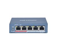 Hikvision, DS-3E0105P-E, switch PoE a 5 porte, 10/100 Mbit/s, standard IEEE 802.3at e IEEE 802.3af