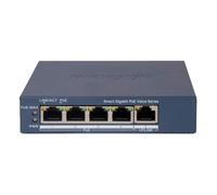 Hikvision switch l2, smart managed, 4 gigabit rj45 poe ports, 1 gigabit rj45 port, 802.3af/at, poe p