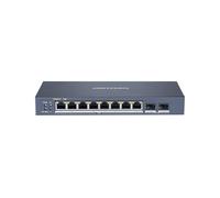 HIKVISION SWITCH SMART MANAGED 8-PORT GIGABIT POE SWITCH 8 GIGABIT POE PORTS, 2 GIGABIT SFP PORTS,