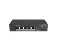 HIKVISION SWITCH 4 PORT FAST ETHERNET SMART HARSH POE SWITCH 4 10/100M POE PORTS, 1 GIGABIT RJ45, 1
