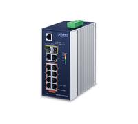 PLANET IGS-4215-8P2T2S switch di rete Gestito L2/L4 Gigabit Ethernet (10/100/1000) Supporto Power over (PoE) Blu, Argento [IGS-4215-8P2T2S]