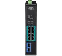 TRENDnet Switch Industriale TI-PGM102 10 porte Gigabit PoE+ (8 PoE+, 2 SFP) Guida DIN -20°–65°C