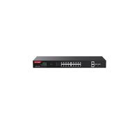 IP-COM Switch G1120P-16-250W - 20 porte (16 PoE), non gestito, nero