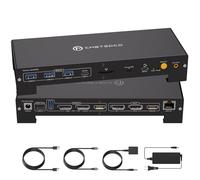 Switch KVM 3 monitor 2 computer Displayport 4K a 120Hz e 4K a 60Hz HDMI USB C KVM Switch Docking Station Condiviso Dual o Triple Monitor per Thunderbolt 3 Laptop e Desktop Supporto 100W PD Ricarica