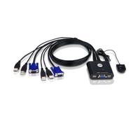 Switch KVM Aten CS22U 2 Porte USB VGA Selettore Remoto Ultra Compatto