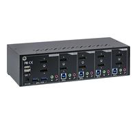 Switch KVM da tavolo - 4 vie - Doppio monitor DP 1.2 - 4K - USB 3.0 - Audio NEW