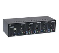 Switch KVM da tavolo - 4 vie - Doppio monitor - HDMI - 4K - USB 3.0 - Audio NEW