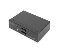 DIGITUS KVM-Switch HDMI - 2-Port Single-Display - 2 PC 1 Monitor - 1x Maus, Tast