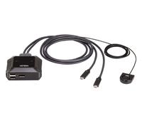 Switch KVM DisplayPort 4K USB-C 2 porte con selettore remoto - Aten US3312