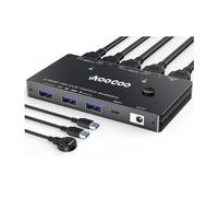 Switch KVM HDMI 2 PC 1 Monitor 8K@60Hz/4K@120Hz Switch KVM con telecomando...