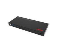 ROLINE KVM Switch, HDMI 4K, USB, 1 utente, 4 PC, con hub USB a 3 Porte
