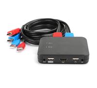 Switch KVM HDMI universale con 2 porte USB, supporto risoluzione 4K, compatibile con diversi sistemi operativi, commutazione automatica e manuale,