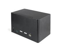 StarTech.com KVM Switch DisplayPort a 2 porte e 4 monitor - 4K 60Hz UHD HDR - KVM per desktop PC 4K DP 1.2 con hub USB 3.0 a 2 porte (5Gbps) e 4 porte USB 2.0 HID, audio - Commutazione con tasti rapidi - TAA