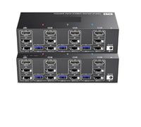 Switch KVM USB 3.0 for 3 monitor e 3 computer, 8K a 60 Hz, 4K a 144 Hz, KVM for tre monitor con 4 porte USB 3.0 - Compatibile 2 ingressi e 2 uscite Compatibilità estesa