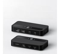 Switch KVM USB C per 1 monitor 2 computer Switch KVM HDMI 4K con hub USB Supporto di ricarica PD compatibile con tastiera mouse stampante(BV234C 2 in 2 out)